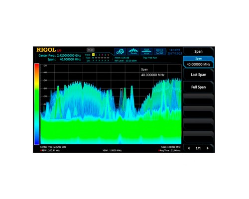 Опция увеличения полосы анализа в реальном времени до 40 МГц RSA5000-B40