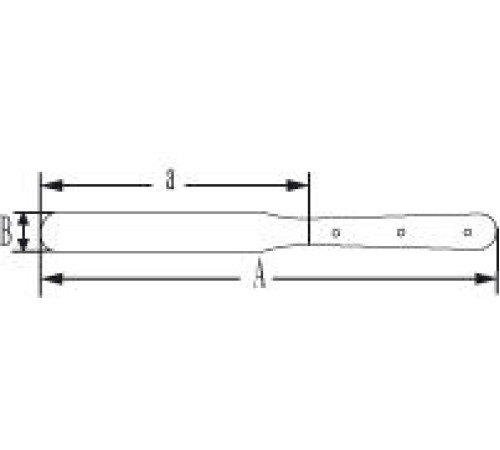 Шпатель Bochem с деревянной ручкой, длина 365 мм, ширина 38 мм, нержавеющая сталь