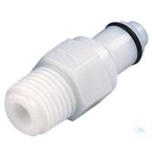 8770-2142 Муфта Burkle CPC, PP, охватываемая, с клапаном, 1/4 "NPT