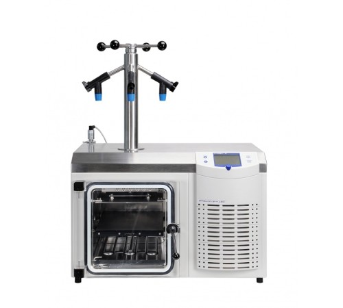 Лиофильная сушка Martin Christ Epsilon 2-4 LSCplus, комплект с 1 полкой, запечатывающим устройством и 4 кранами для колб Лиофильная сушка Martin Christ Epsilon 2-4 LSCplus, комплект с 1 полкой, запечатывающим устройством и 4 кранами для колб
