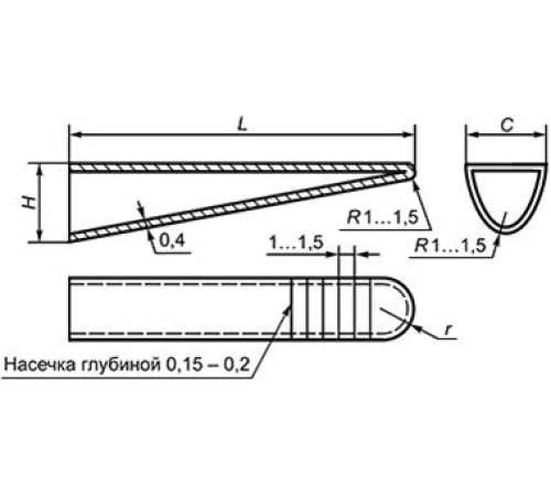 Наконечники для пинцетов из платины Изделие N 219